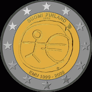 Finland 2 euro 2009 10 jaar EMU UNC